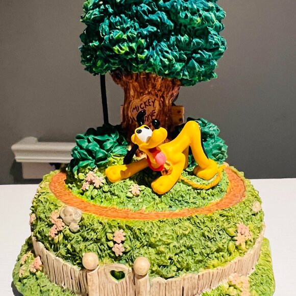 Mickey & Minnie Park Bench Figurine with Pluto – Disney Parks Resin Statue - Picture 4 of 9